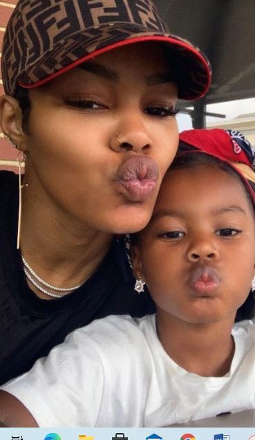 Iman with her mother Teyana Taylor